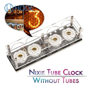 Nixie Tube Clock Easy Handmade with Remote Control LED Backlight - Picture 1 of 20