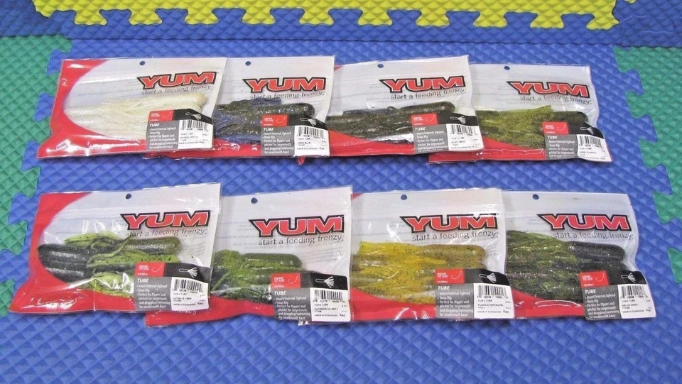 Cebo de tubo Yum de 4" para bajo y mierda paquete de 6 YT4 ¡CADA UNO SE VENDE POR SEPARADO! Foto 1 de 1
