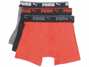 Puma Little/Big Boy's Boxer Briefs Underwear 3-Pairs Performance Red/Grey - Picture 1 of 6