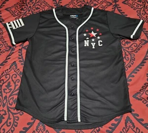 TONY HAWK NEW YORK CITY 1998 POLYESTER BASEBALL STYLE SKATEBOARD JERSEY - Picture 1 of 5