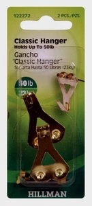 HILLMAN AnchorWire 50 lb Steel Classic Picture Hanger Wall Mirror 2 pk 122272 - Picture 1 of 1