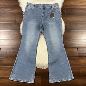Matilda Jane Women's Size 18 Lighter Wash High Rise Flare Denim Jeans - Picture 1 of 8