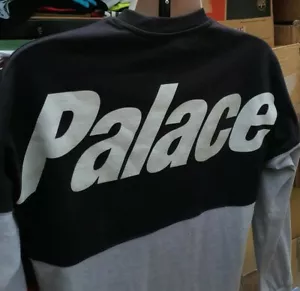 Camiseta De Manga Larga Splitter Negra De Palace Skateboards SS18 Talla S - Imagen 1 de 9