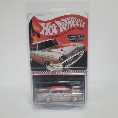 Hot Wheels ~ 1957 Chevrolet Bel Air ~ Chevy Redline Zamac 2015 Collector Edition - Image 1 of 4