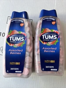 TUMS-Ultra Strength 1000mg Assorted Berries-265 Chewable Tablets(2-PACK) - Picture 1 of 3