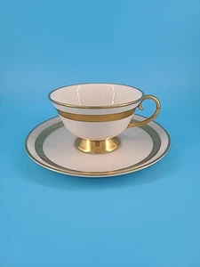 Set tazze e piattini vintage Flintridge Fine China made in California oro - Foto 1 di 4