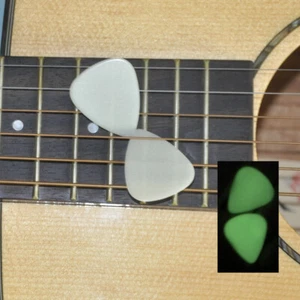 50pcs Medium 0.71mm Blank Guitar Picks Plectrums Celluloid Glow In The Dark - Picture 1 of 6