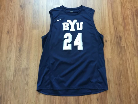 BYU Cougars #24 NCAA BRIGHAM YOUNG UNIVERSITY Size 2XL XXL Basketball Jersey! Cover