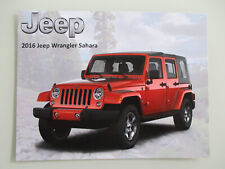 Jeep Wrangler Sahara Prospekt brochure 2016