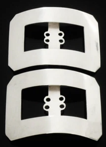 Pair Scottish Sterling Silver Breeches Knee Buckles, R W Forsyth Ltd 1913 - Picture 1 of 12