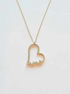 Halskette Gold Necklace Herz KLF0128-Zertifiziertes 14-K 585 Gold-Geschenk - Bild 1 von 4