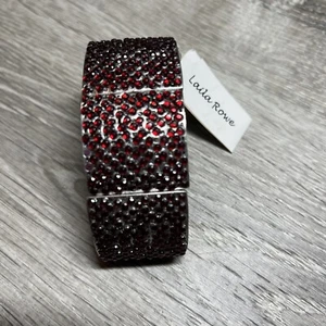 Laila Rowe Armband Stretch Farbe Silber W rot grnt - Bild 1 von 5