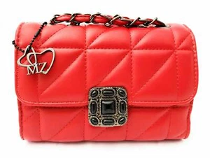 MariaKinz Leather Shoulder/Crossbody Quilted Bag and Mid Size Red Purse with Con - Bild 1 von 8