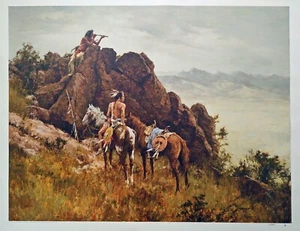 Howard Terpning FAR SEEING GLASS 21/75 Canvas Giclee Mint FREE Ship COA - Picture 1 of 4