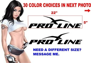 2 PROLINE PRO LINE BOAT DECALS  Marine Vinyl 30  COLORS TO CHOOSE FROM - Picture 1 of 2