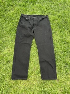 Levi's 505 Straight Fit Black Denim Jeans Mens Size 40 x 29 - Picture 1 of 9