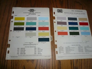 1955 1956 Studebaker R & M Paint Colors Samples Chips - Vintage - 2 Years - Picture 1 of 1