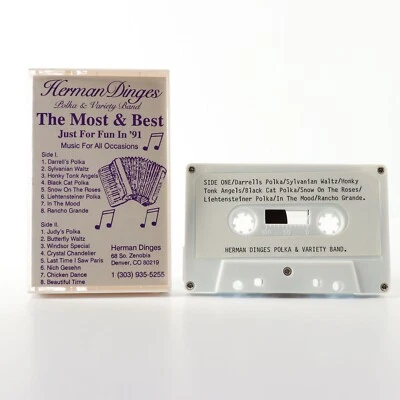 The Most & Best - Herman Dinges Polka & Variety Band (Cassette Tape, 1991) - Image 1 of 4
