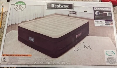 Maroon Air Mattress Queen 20" with Built-in AC Pump and Antimicrobial Coating - Image 1 of 4