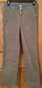 LANDS' END = BOYS SIZE XL (14/16) GRAY PANTS W/ BLUE & GRAY STRIPED WAIST / FLAW - Picture 1 of 22