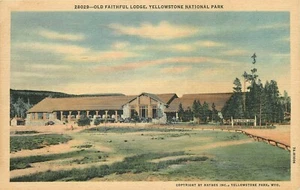 Postal Old Faithful Lodge del Parque Nacional de Yellowstone WY Wyoming - Imagen 1 de 2