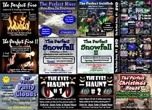 YOUR Choice of 4 DVD's! Fireplace, Waves, Aquarium, River, Party, Snow, 4 DISCS - Picture 1 of 12
