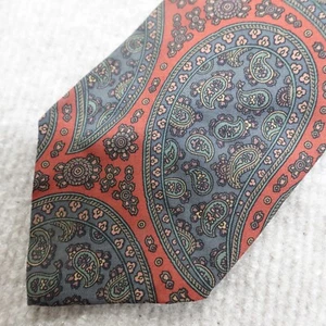Vintage Polo Ralph Lauren Tie Blue Red All Over Paisley Silk - Picture 1 of 7
