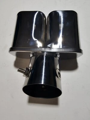 Автомобильная задняя двойная выхлопная труба хвостовой глушитель наконечник горло выхлопная труба для автомобильных аксессуаров - Изображение 1 из 4