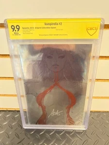 Vampirella #2 Signed by Artgerm - Virgin Foil Cover Graded CBCS 9.9 - Picture 1 of 4