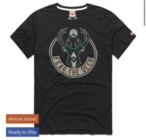Camiseta Milwaukee Bucks Lema Fear The Deer Tri-Mezcla Carbón Homenaje Giannis - Imagen 1 de 1