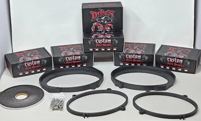 DUBES CUSTOM STREET MACHINES 2014-2023 Harley Davidson 5x7 to 6x9 Speaker Adapter Kit Wo/Locks
