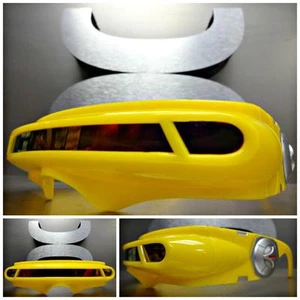 New SPACE ROBOT ALIEN PARTY COSTUME CYCLOPS FUTURISTIC SHIELD SUN GLASSES Yellow - Picture 1 of 12