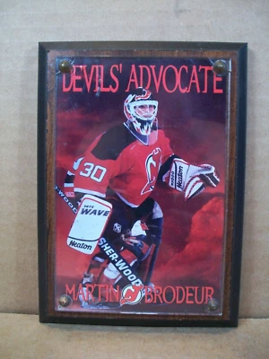 Placa de colección New Jersey Devils ~ "Devil's Advocate" Martin Brodeur #30 ~7" x 5" Foto 1 de 4