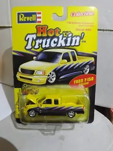 2001 Revell Hot Truckin' Yellow Ford F-150 Pickup Truck Issue # 66 1/64 Scale - Picture 1 of 3