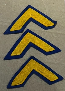 Vintage Letterman Chenille Aufnäher blau gelb Freshmen Soph Junior Schulteraufnäher - Bild 1 von 4