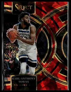 2023-24 Panini Select #196 Karl-Anthony Towns Red Cracked Ice Prizms - Picture 1 of 2