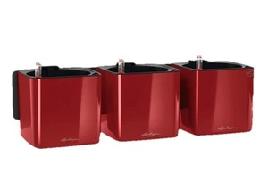 LECHUZA® Pflanzgefäße CUBE Glossy Green Wall Home Kit Scarlet rot hochglänzend - Bild 1 von 1