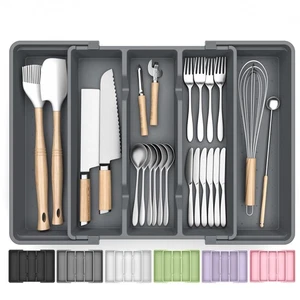 Silverware Organizer, Expandable Utensil Drawer Organizer for Kitchen Drawers... - Picture 1 of 7