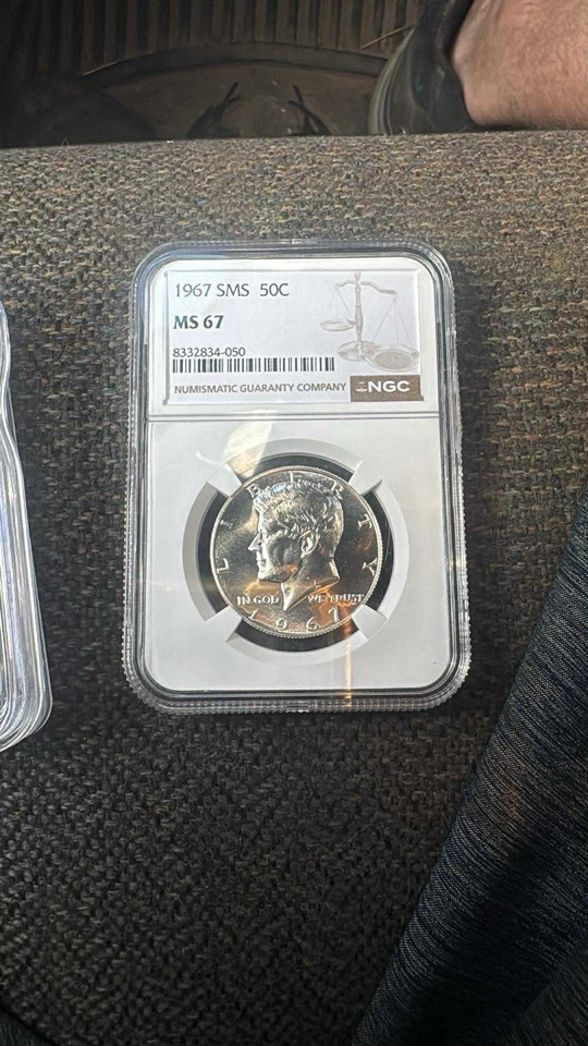1967 SMS KENNEDY HALF DOLLAR NGC MS-67 SMS - UNCIRCULATED - CERTIFIED SLAB - 50C - Image 1 of 1