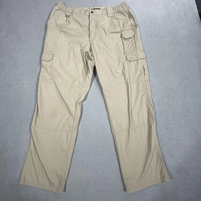 Pantalones tácticos 5.11 para hombre 38x32 caqui Ripstop lona carga anillo en D utilitario trabajo Foto 1 de 4