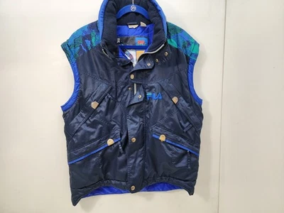 Chaleco FILA TEAM SKI ITALY Para Hombre Azul Marino Cremallera Completa DE COLECCIÓN talla IT 46 EE. UU. SM Foto 1 de 4