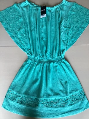 Next Ladies Kaftan Beach Cover Up Size 8 (L=33”) Green… BNWT Cost £26 - Image 1 of 4
