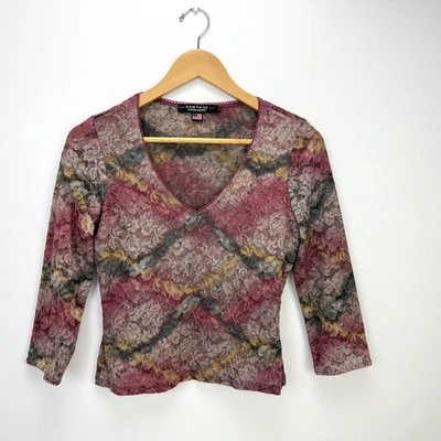 Top Rampage De Colección Y2K Acuarela Floral Encaje Hada Grunge Elastizado Para Mujer Junior M Foto 1 de 4