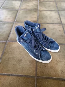 Replay Damen Sneaker High Top Blau Denim Mode Fashion Herbst/Winter Gr. 41 - Picture 1 of 13