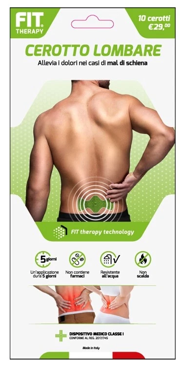 Fit Therapy Patch Cerotto Lombare, 10 cerotti