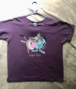 Crazy Shirts Hawaii Women’s Kliban BlackBerry Dyed T-shirt, Size L, NWT - Picture 1 of 4