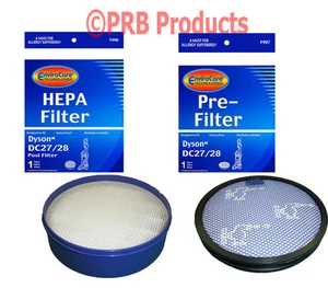 Dyson DC27 DC28 HEPA Allergy Filter Set Post Motor 91591603 Pre Motor 91978001 - Picture 1 of 3