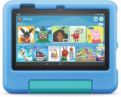 Amazon Fire 7 Kids Tablet | 7" display, ages 3-7, 32 GB, Blue, 12th Gen 2022 - Image 1 of 4