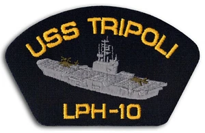US Navy LPH-10 USS Tripoli Amphibious Assault Ship Cap Patch Bügelbild (a) - Bild 1 von 1