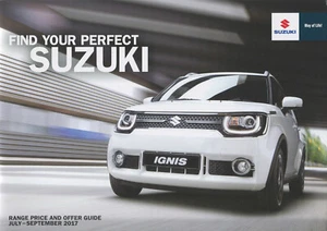 CAR PRICE LIST BROCHURE - SUZUKI RANGE - JULY TO SEPTEMBER 2017 - Picture 1 of 1